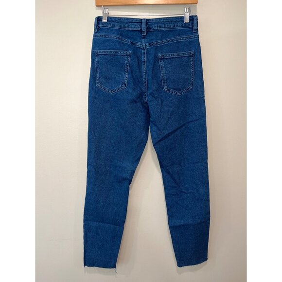 ASOS Denim High-Waisted Distressed Jeans Size 28 Blue - Picture 2 of 10